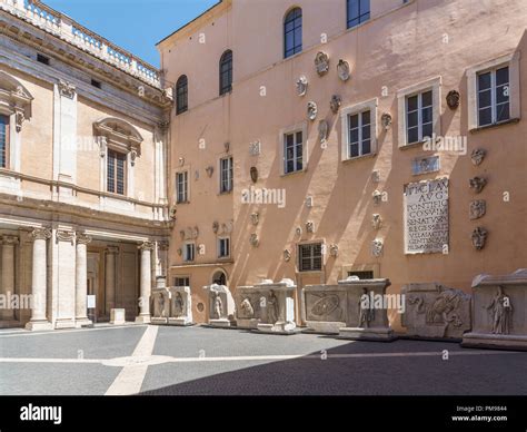 Palazzo Dei Conservatori Courtyard Capitoline Museums Rome Italy