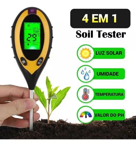 Medidor Ph Digital 4x1 Umidade Termômetro Plantas Solo Terra MercadoLivre