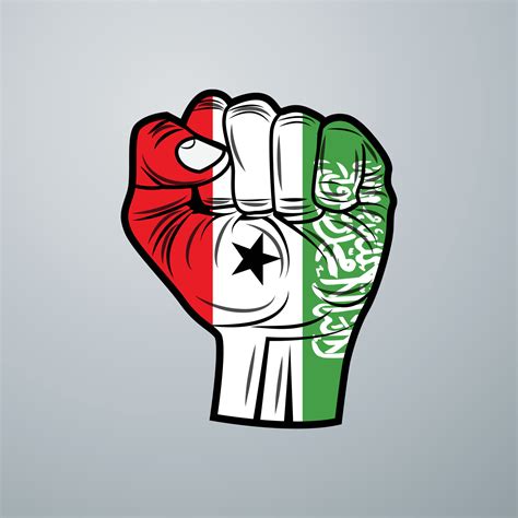 Somaliland Flag With Hand Design 3481113 Vector Art At Vecteezy