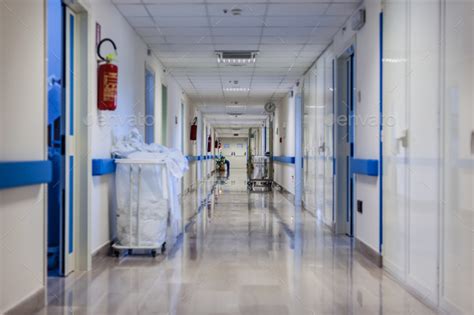 Hospital corridor at night Stock Photo by DarioLoPresti | PhotoDune