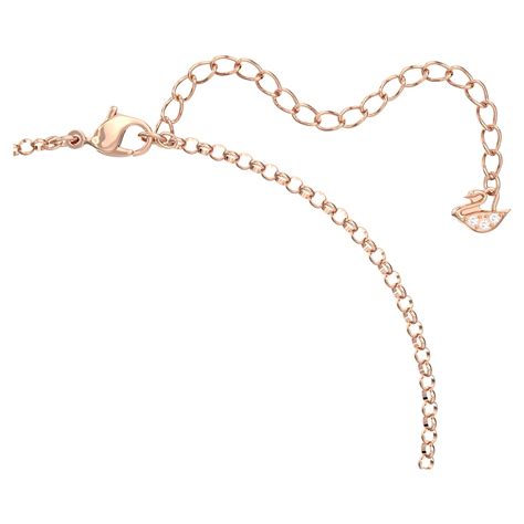 Further Pendant Intertwined Circles White Rose Gold Tone Plated