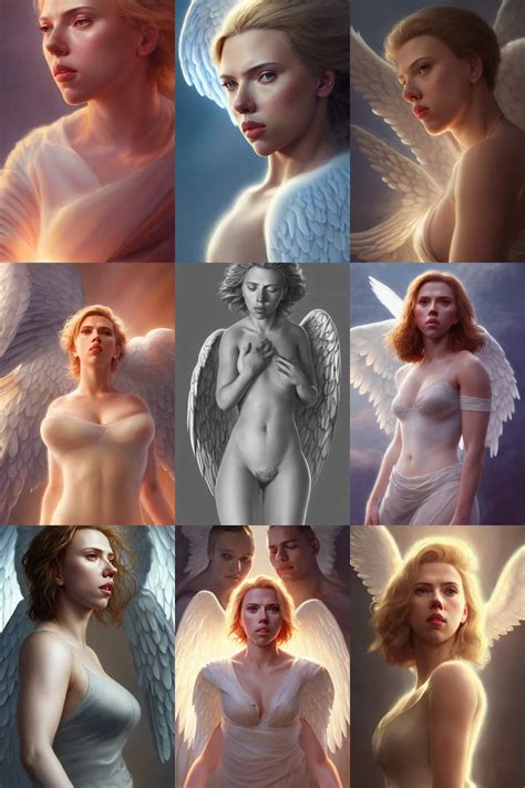 Scarlett Johansson As A Heavenly Angel Anatomy Stable Diffusion