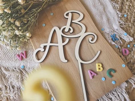 Cake Topper Schriftzug Einschulung Schulkind Personalisiert Aus Holz