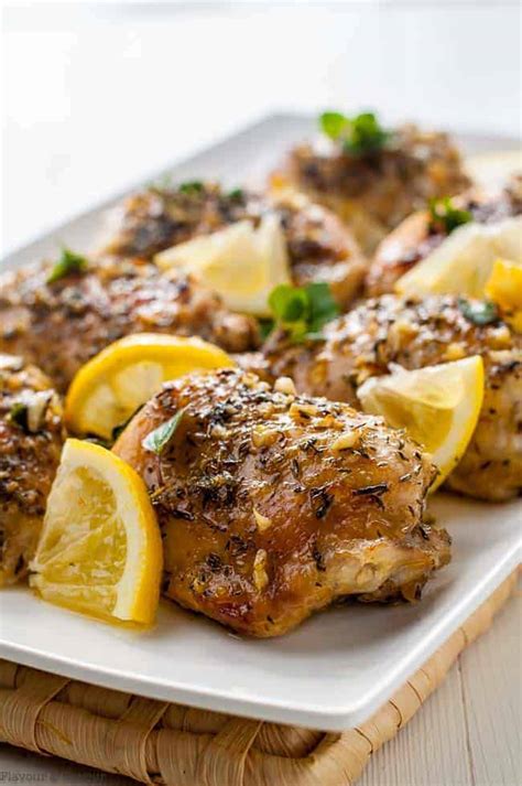 Baked Lemon Chicken Thighs Recipe