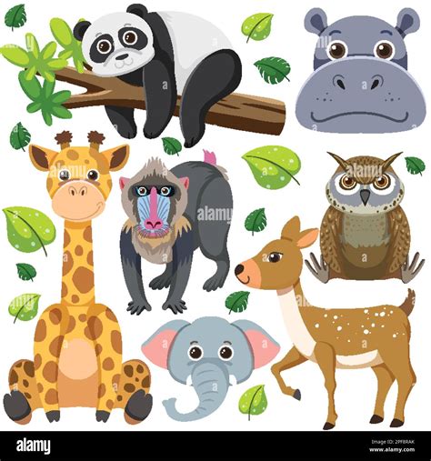 Set of mix animal character illustration Stock Vector Image & Art - Alamy