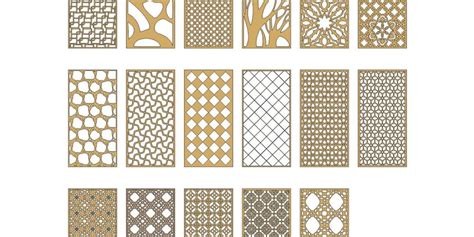 Vectors Cnc Design For Partition Grid Panels Pack Dxf Downloads Files For Laser Cutting And