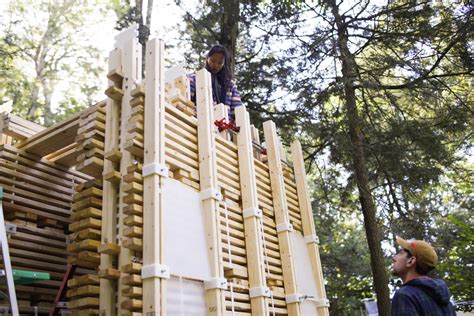 Students build installations for the Bethel Woods Art and Architecture Festival