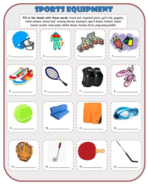 Sport Online Word Bank Vocabulary Worksheets Artem School Subjects