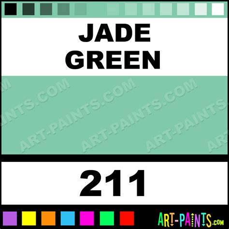 Jade Green Colours Acrylic Paints - 211 - Jade Green Paint, Jade Green ...