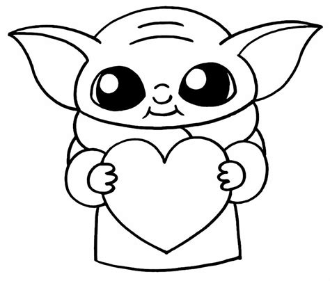 Desenhos Do Baby Yoda Para Colorir Bora Colorir