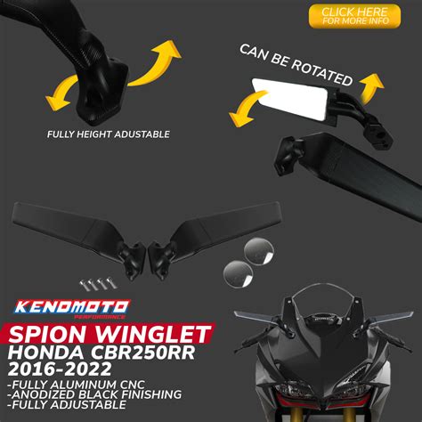 Kendmoto Spion Mirror Winglet CBR 250RR Layz Motor