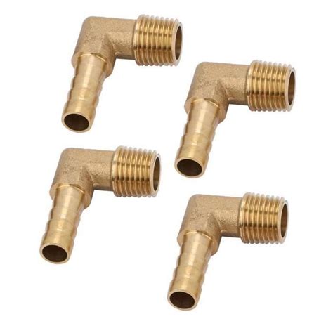 Young Barb de tuyau de coude de filetage mâle 4Pcs Laiton Filetage Mâle