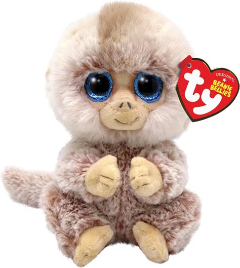 Ty Stubby Monkey Beanie Bellie Regular Inches Beanie Baby Soft