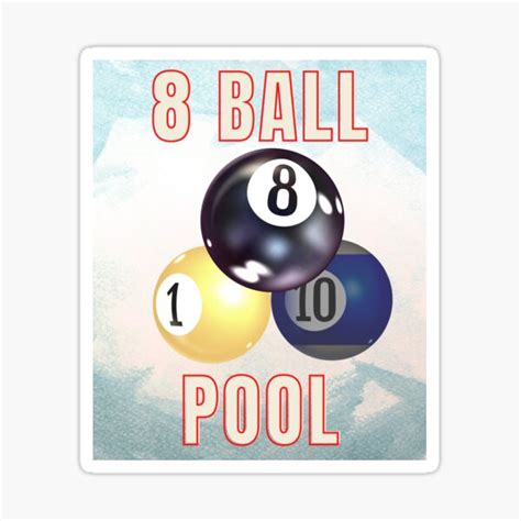 8 Ball Pool Sticker For Sale By ChachiArts Redbubble