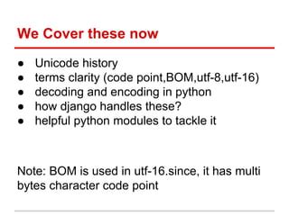 Unicode Basics In Python Ppt