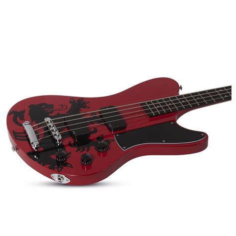 Schecter Simon Gallup Ultra Bass Red Black Gear4music