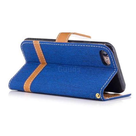 Jeans Cowboy Denim Leather Wallet Case For Iphone G G Inch