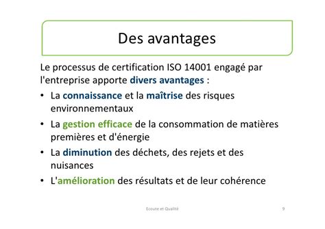 Les Principes De La Norme Iso 14001 Ecoute Et Qualité