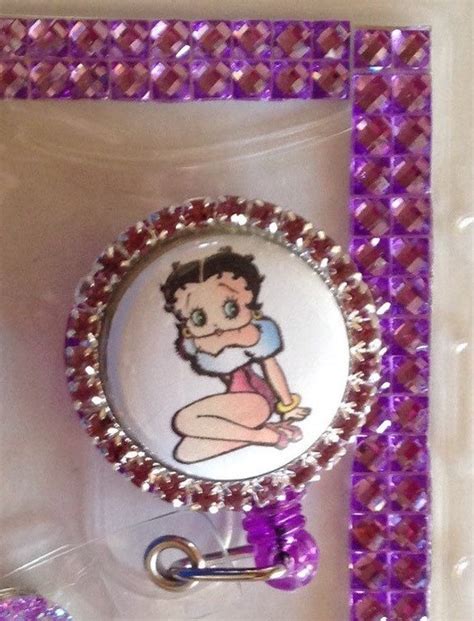 Betty Boop Badge Reel Bling By Gumpsart On Etsy