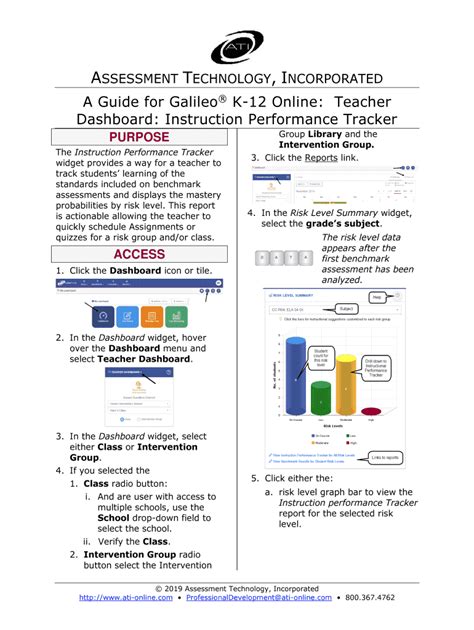 Fillable Online A Guide For Galileo K Online Teacher Dashboard