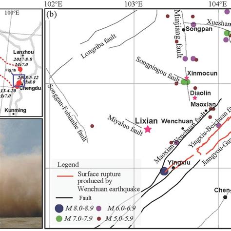 Surface Rupture Associated With The Wenchuan Earthquake Figure A