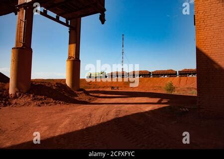 Aluminium Ore Mining And Transporting Bauxite Open Cut Mine Loading