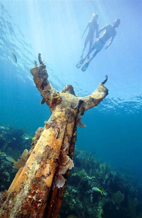 Christ Of The Abyss Key Largo Fla Floride Voyage Beaux Endroits