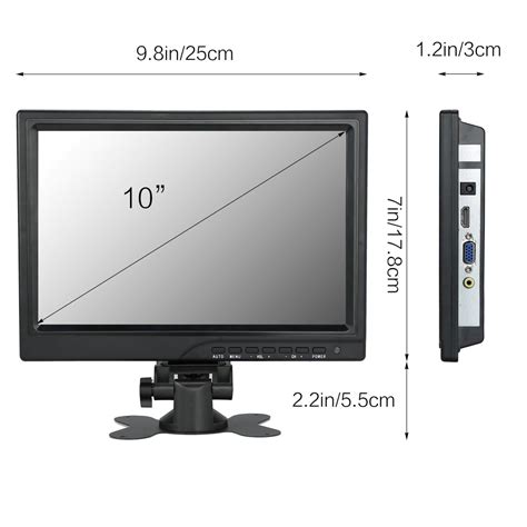 Koolertron 10 1 Inch CCTV Monitor 1280 X 800 IPS LCD Monitor With HDMI