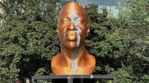 Newly Unveiled George Floyd Statue Defaced For The Second Time – Texas ...