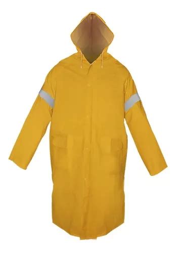 Impermeable Gabardina Largo Con Reflejante Mr Dz1001r Meses Sin Intereses