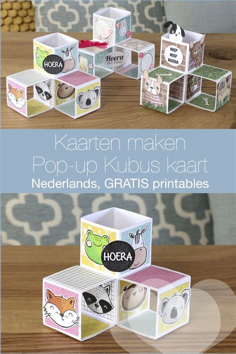 Kaarten Maken 157 3D Pop Up Kubus Kaart Extra Inspiratie Gratis