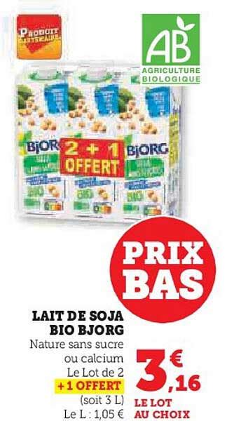 Promo Lait De Soja Bio Bjorg Chez U Express Icatalogue Fr