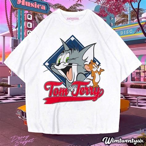 Jual Kaos Tom And Jerry Vintage Tee Oversize White T Shirt Indonesia