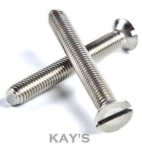 M M M Mm Slotted Countersunk Stainless Steel Machine Screws Csk