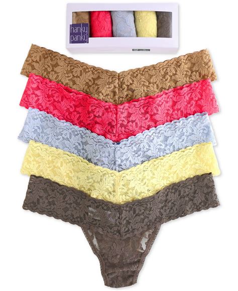 Hanky Panky Signature Lace Low Rise Thongs Pack Set Vpk Lyst