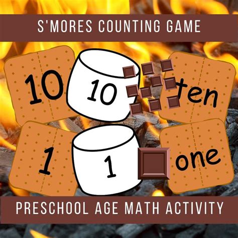 Smores Math Game Camping Counting Small Group Summer Homeschool