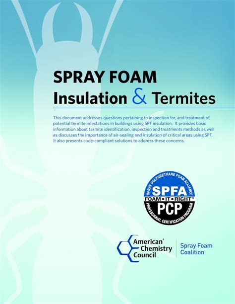 Pdf Spray Foam Insulation And Termites Reportinfestations Acoustic