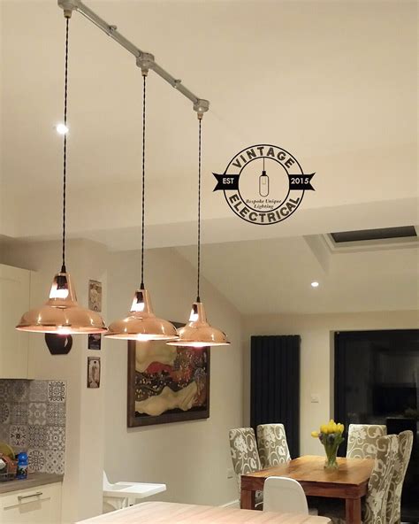 The Cawston 3 X Copper Drop Light Breakfast Bar Lighting Ceiling Lights Drop Lights Kitchen