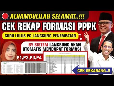 Baru Saja Cek Formasi Pppk Penyelesaian Guru Lulus Pg P P