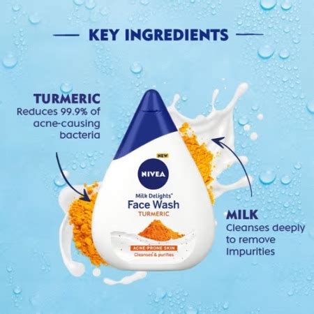 Nivea Milk Turmeric Ph Balanced For Gentle Cleansing Purifying