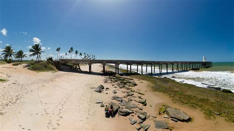 Passeio Virtual na Praia do Emissário de Arembepe Camaçari Bahia