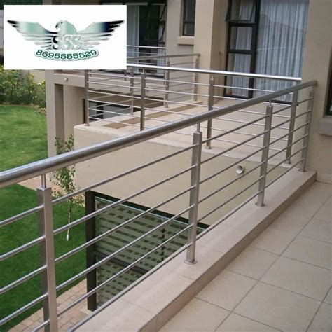 Silver Bar Stainless Steel Railings Mounting Type Floor At Rs