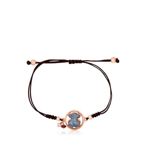 Pulsera Camille con baño de oro rosa 18 kt sobre plata y Cuarzo con