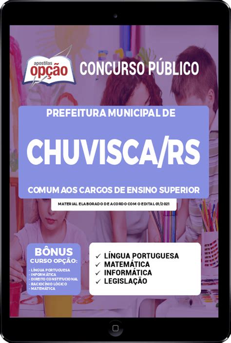 Apostila Prefeitura De Chuvisca RS Em PDF Comum Aos Cargos De