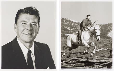 Gene Trindle Portrait Of Ronald Reagan And Ronald Reagan On Horse 1961