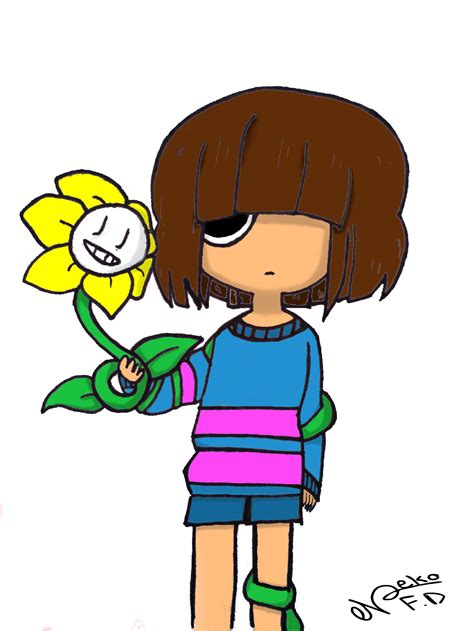 Undertale Frisk And Flowey By Nekofriskdreamurr On Deviantart