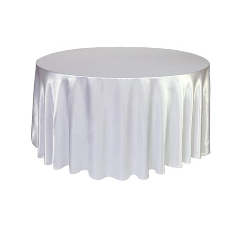 Inch Round Satin Tablecloths White White Round Tablecloths Wedding