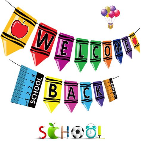 Funnlot Back To School Banner Welcome Back Banner Back To | Desertcart ...