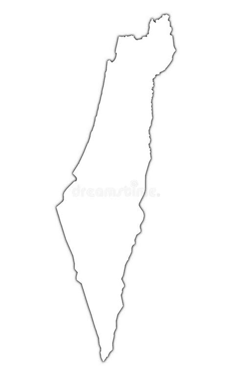 Israel outline map stock illustration. Illustration of diagram - 4360480