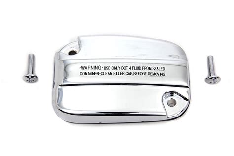 Vtwin Chrome Motorcycle Master Cylinder Cover Kit Harley Flt